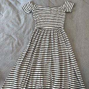 Striped Off the Shoulder Sundress